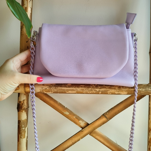Mausam Handbags - Lavender Padded Shoulder Sling Bag